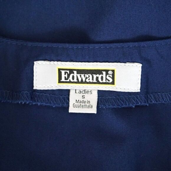 Lady Edwards Womens Size S Top Work Uniform Navy Blue - Picture 7 of 8